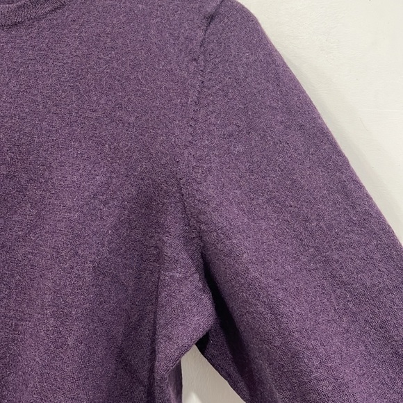 Merino Wool Purple Plum Crewneck Pullover Sweater S/M - Picture 4 of 9